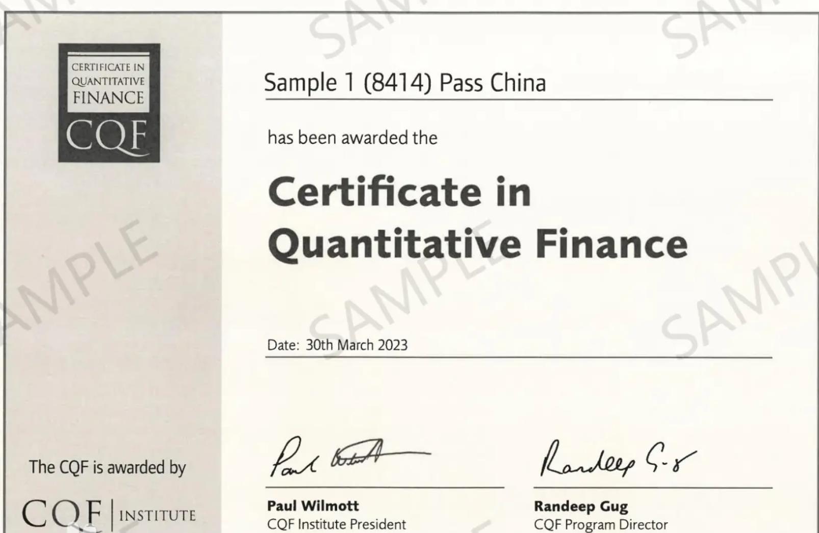 什么是CQF，如何成为CQF持证人？